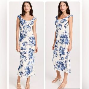 Reformation Demy Midi Dress Faye Floral Size L NWT